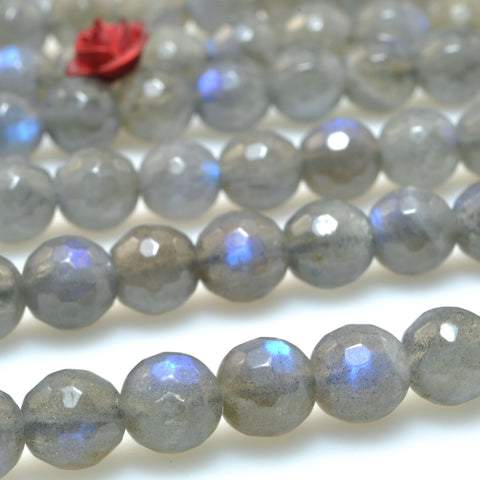 Natural Labradorite faceted round beads loose stone wholesale gemstone for jewelry making bracelet necklace DIY