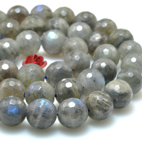 Natural Labradorite faceted round beads wholesale gemstone for jewelry making bracelet necklace DIY 8mm
