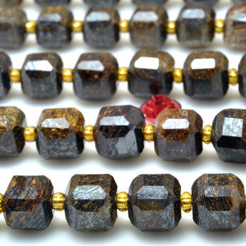 Natural Bronzite stone faceted cube beads loose gemstone wholesale jewelry making bracelet diy stuff