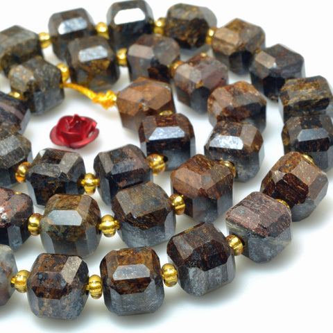 Natural Bronzite stone faceted cube beads loose gemstone wholesale jewelry making bracelet diy stuff
