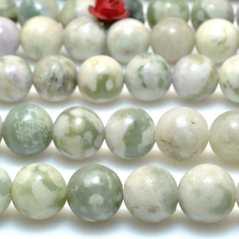 Natural Peace Jade smooth round beads wholesale loose gemstone for jewelry making bracelet necklace diy 8mm