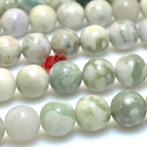 Natural Peace Jade smooth round beads wholesale loose gemstone for jewelry making bracelet necklace diy 8mm