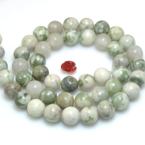 Natural Peace Jade smooth round beads wholesale loose gemstone for jewelry making bracelet necklace diy 8mm