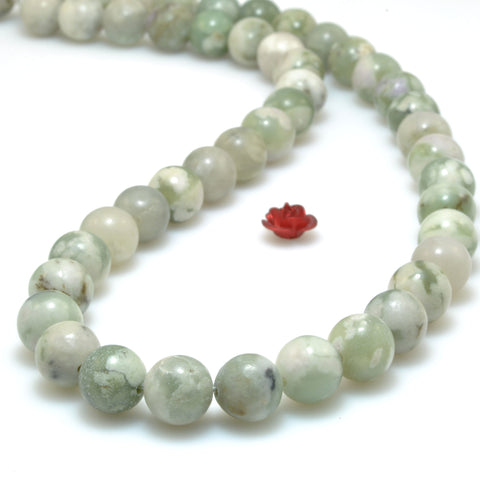 Natural Peace Jade smooth round beads wholesale loose gemstone for jewelry making bracelet necklace diy 8mm