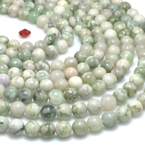 Natural Peace Jade smooth round beads wholesale loose gemstone for jewelry making bracelet necklace diy 8mm