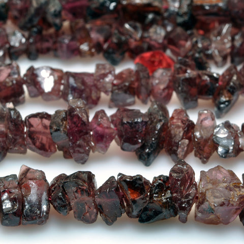 Natural raw red garnet gemstone rough nugget chip beads wholesale gemstone for jewelry making bracelet DIY
