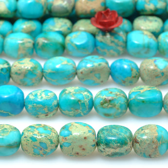 Blue Imperial Jasper smooth Potato shape irregular beads wholesale gemstone for jewelry making bracelet diy stuff