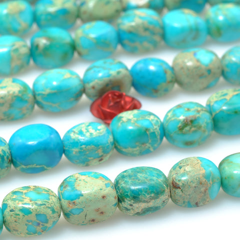 Blue Imperial Jasper smooth Potato shape irregular beads wholesale gemstone for jewelry making bracelet diy stuff