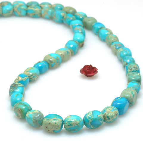 Blue Imperial Jasper smooth Potato shape irregular beads wholesale gemstone for jewelry making bracelet diy stuff