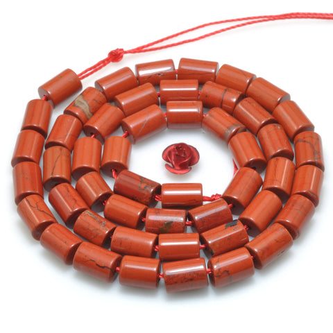 Natural Red Jasper stone smooth tube beads wholesale gemstone for jewelry making DIY bracelet necklace