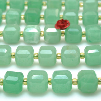 Natural Green Aventurine Stone faceted cube beads wholesale loose gemstone for jewelry making DIY