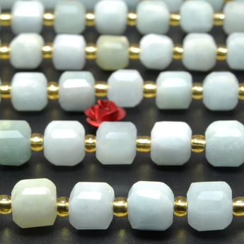 Natural Blue Aquamarine faceted cube loose beads wholesale gemstone for jewelry making diy bracelet necklace stuff