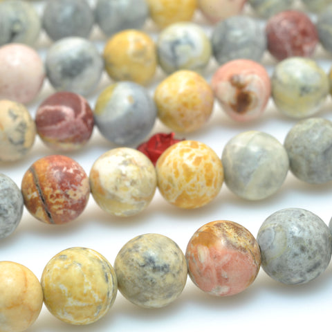 Sky Eye Jasper natural stone matte round loose beads wholesale gemstone for jewelry making diy bracelet 8mm 10mm