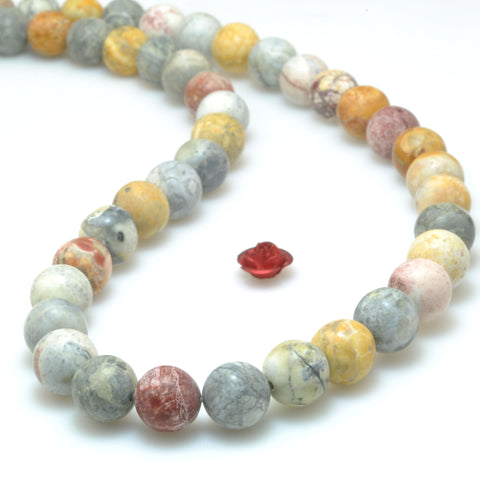 Sky Eye Jasper natural stone matte round loose beads wholesale gemstone for jewelry making diy bracelet 8mm 10mm