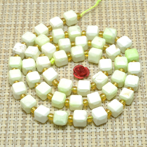 Natural Lemon Jasper Stone faceted cube beads wholesale loose gemstone for jewelry making diy bracelet