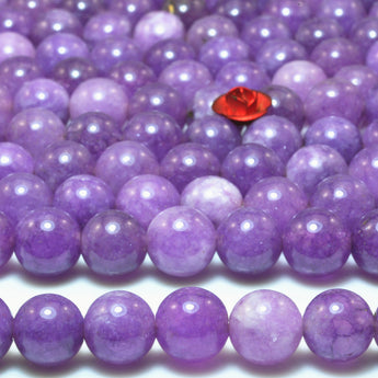 Purple Malaysia Jade smooth round loose beads wholesale gemstone for jewelry making DIY stuff