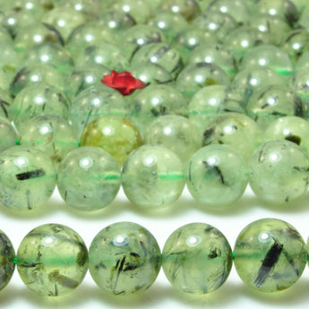 Natural Green Prehnite smooth round loose beads wholesale gemstone for jewelry making DIY