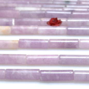 Natural Lilac Quartz stone smooth tube beads loose gemstones wholesale for jewelry making diy bracelet necklace