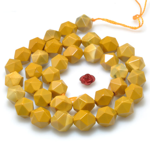 Natural Yellow Mookaite Stone faceted star cut nugget beads wholesale gemstone for jewelry making diy Bracelet