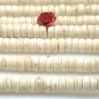 White Turquoise smooth wheel Heishi Synthetic beads wholesale gemstone for jewelry making diy bracelet