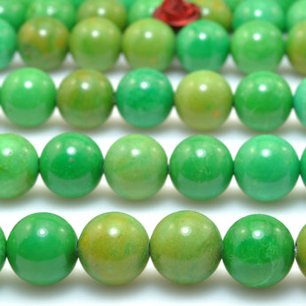 Green Turquoise smooth round beads wholesale loose gemstone for jewelry making diy bracelet necklace