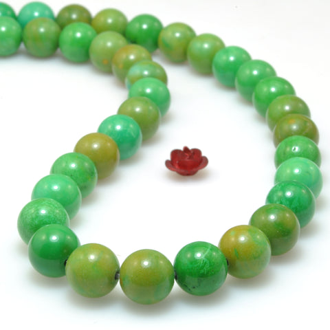 Green Turquoise smooth round beads wholesale loose gemstone for jewelry making diy bracelet necklace