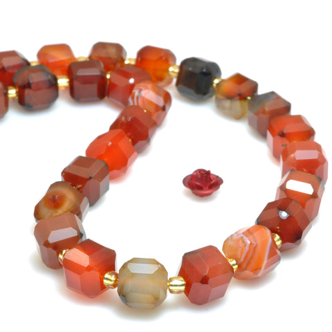 Rainbow Agate faceted cube beads loose gemstones wholesale jewelry making diy bracelet necklace
