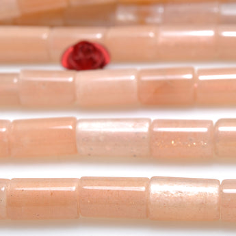 Natural Sunstone smooth tube beads whoelsale loose gemstones for jewelry making diy bracelet necklace