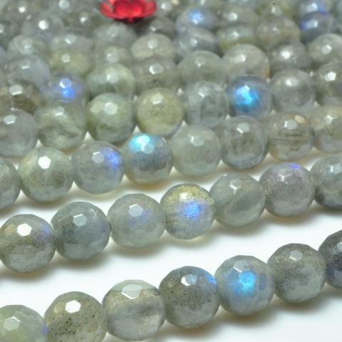 Natural Labradorite faceted round beads wholesale loose gemstone for jewelry making bracelet necklace DIY