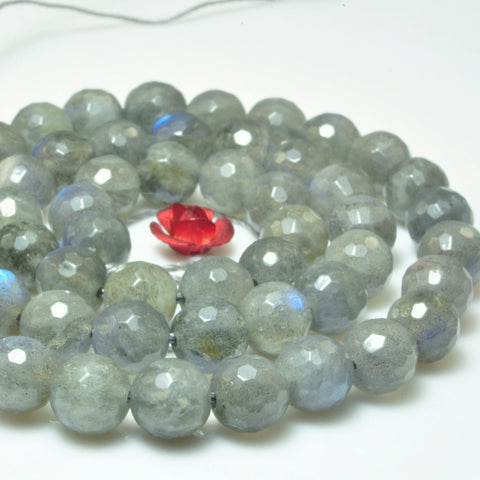 Natural Labradorite faceted round beads wholesale loose gemstone for jewelry making bracelet necklace DIY