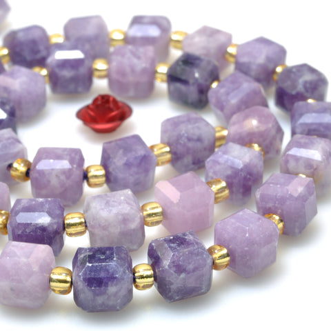 Natural Lilac Purple Quartz stone faceted cube beads wholesale gemstone for jewelry making diy bracelet necklace