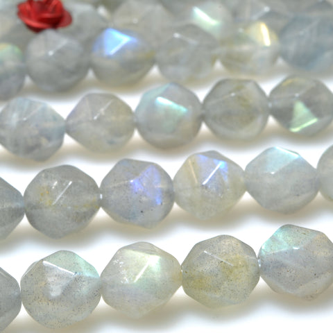 Natural Labradorite star cut faceted nugget beads wholesale gemstone for jewelry making diy bracelet necklace