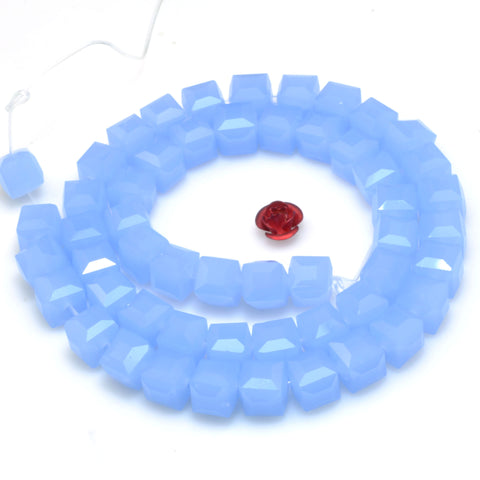 Synthetic Blue Agate faceted cube beads wholesale for jewelry making bracelet necklace diy design