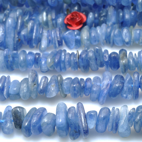 Natural Kyanite Stone smooth pebble chip beads wholesale loose gemstone for jewelry making diy bracelet necklace