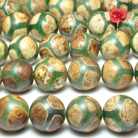Tibetan Agate Dzi turtleback smooth round beads wholesale loose gemstone for jewelry making DIY
