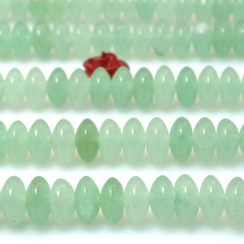 Natural Green Aventurine smooth disc rondelle beads wholesale loose gemstones for  jewelry making DIY bracelet necklace