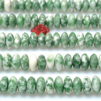 Natural Green Jasper Stone smooth disc rondelle beads wholesale loose gemstones for  jewelry making DIY bracelet necklace