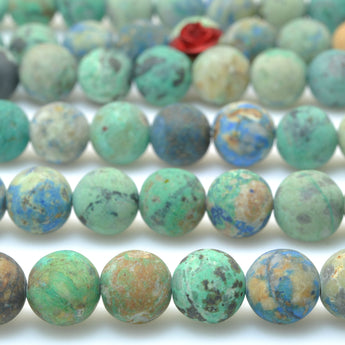 Natural Chrysocolla Stone matte round beads wholesale gemstone jewelry making diy bracelet necklace