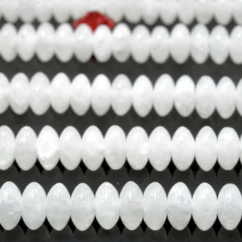 Natural White Jade smooth disc rondelle beads stone wholesale loose gemstones for  jewelry making DIY bracelet necklace