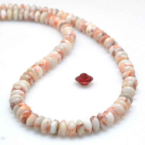 Natural Red Spider Web Jasper smooth disc rondelle loose beads wholesale gemstone for jewelry making DIY bracelet necklace