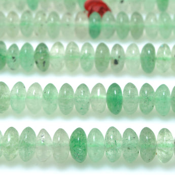 Natural Green Strawberry Quartz smooth disc rondelle beads stone wholesale loose gemstones for  jewelry making DIY bracelet necklace