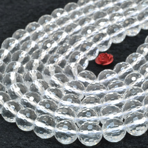 White Rock Crystal faceted round beads gemstone wholesale for jewelry making diy bracelet necklace