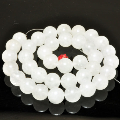 Natural White Jade smooth round loose beads wholesale gemstone jewelry 6mm8mm10mm 15"