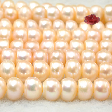 Natural Fresh Water Pearl smooth Rondell beads wholesale for jewelry making diy bracelet necklace