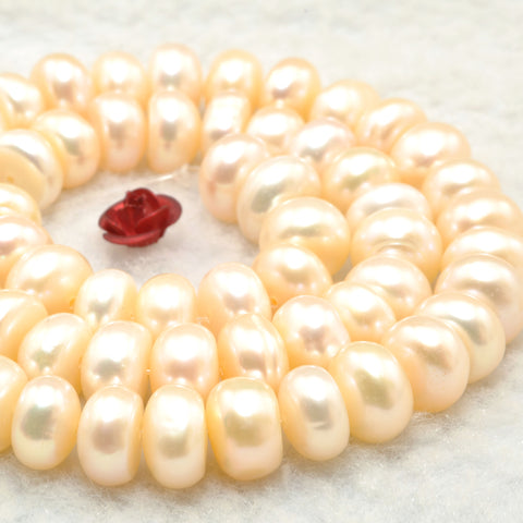 Natural Fresh Water Pearl smooth Rondell beads wholesale for jewelry making diy bracelet necklace