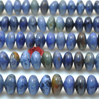 Natural Sunset Dumortierite Stone smooth rondelle beads wholesale gemstone for jewelry making diy bracelet necklace