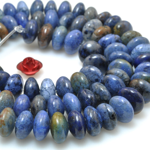 Natural Sunset Dumortierite Stone smooth rondelle beads wholesale gemstone for jewelry making diy bracelet necklace
