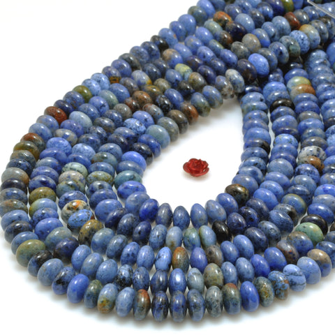 Natural Sunset Dumortierite Stone smooth rondelle beads wholesale gemstone for jewelry making diy bracelet necklace