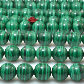 Natural Green Malachite Stone smooth round beads wholesale gemstone for jewelry making diy bracelet necklace
