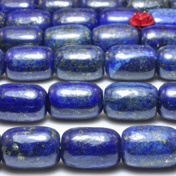Natural Blue Lapis Lazuli smooth barrel tube beads wholesale gemstone jewelry making bracelet necklace diy